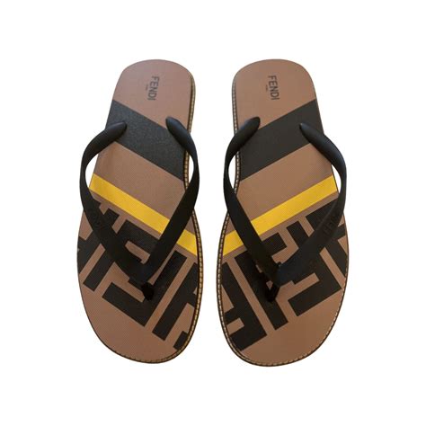 fendi flip flops men|fendi denim slides.